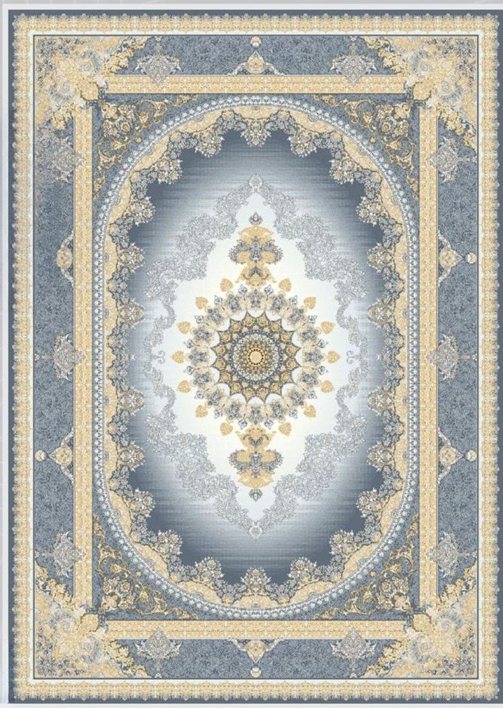 225x150cm traditional Persian-style area rug in grey