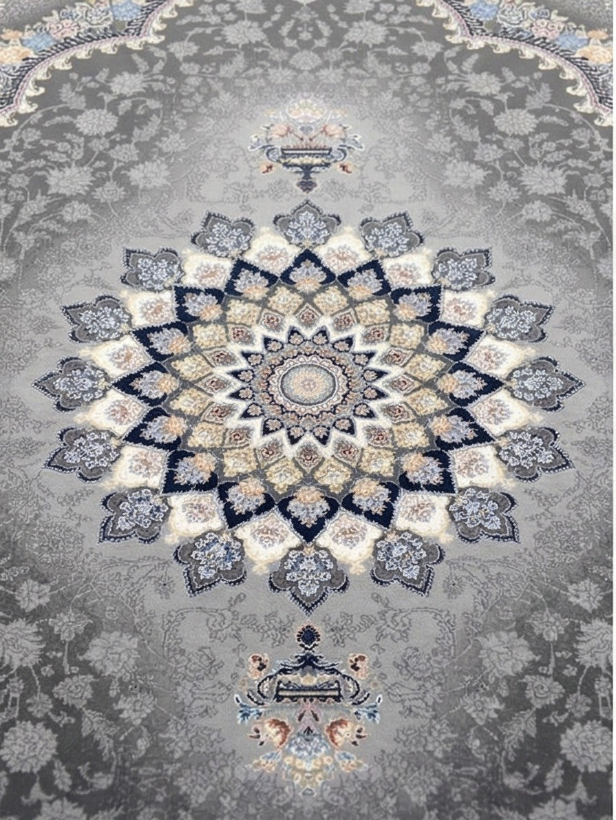Kamand Traditional Persian Area Rug Smoky - living room styling 2 - Australian Rugs