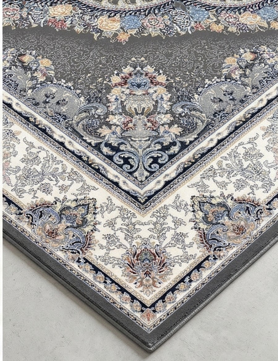 Kamand Traditional Persian Area Rug Smoky - living room styling 5 - Australian Rugs