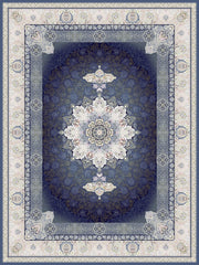 Delroba Traditional Persian Area Rug in Blue
