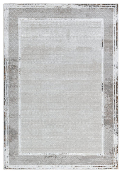 Zara Z221A Modern Area Rug Cream Vizon - Contemporary Living Room & Bedroom Rug