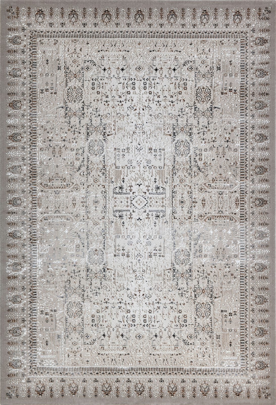 Zara Z229A Modern Area Rug Light Beige Vizon