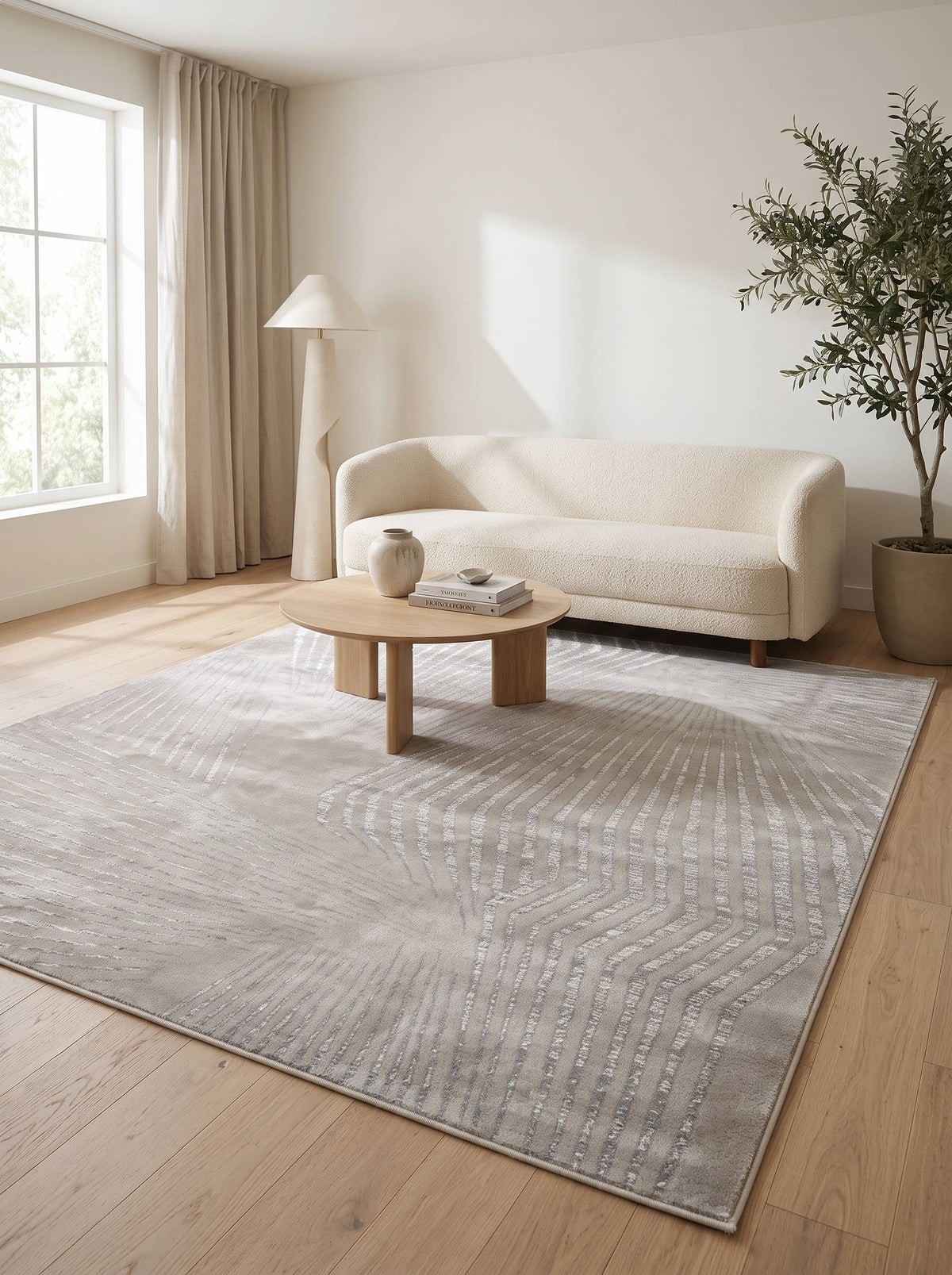Rhythm Z244A Light Beige Grey modern rug - Australian Rugs