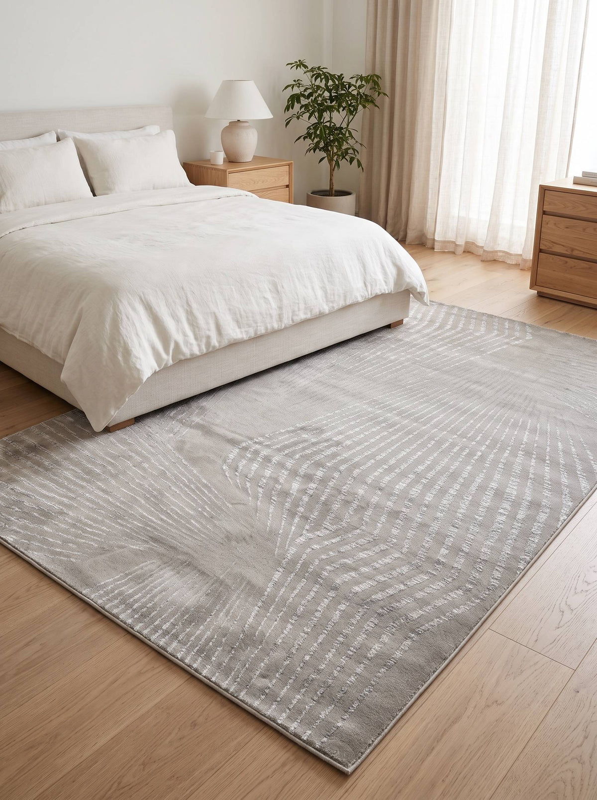 Rhythm Z244A Light Beige Grey modern rug - Australian Rugs