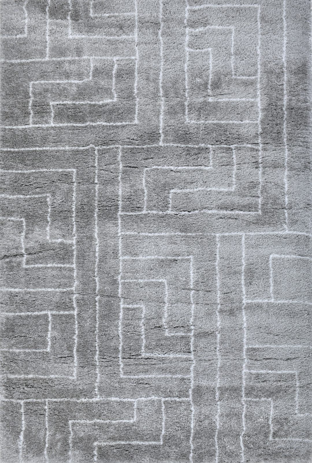 Puffy Style P406A Grey White modern rug - Australian Rugs