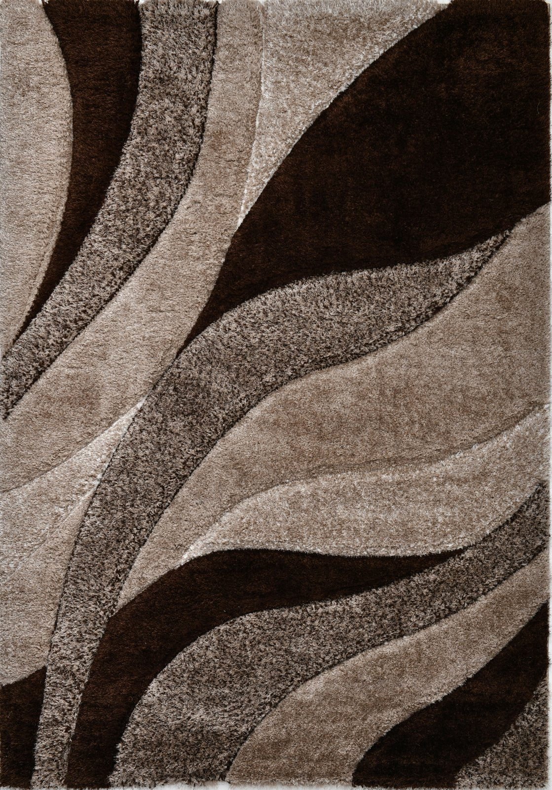 Puffy Style P462C Vizon Brown modern rug - Australian Rugs