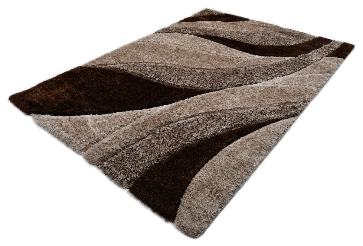 Puffy Style P462C Vizon Brown modern rug - Australian Rugs