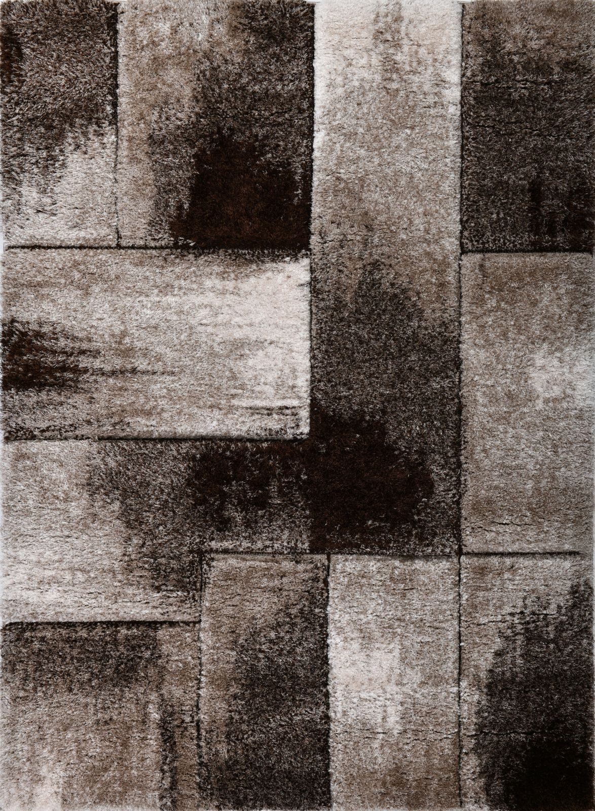 Puffy Style P733B Vizon Brown modern rug - Australian Rugs