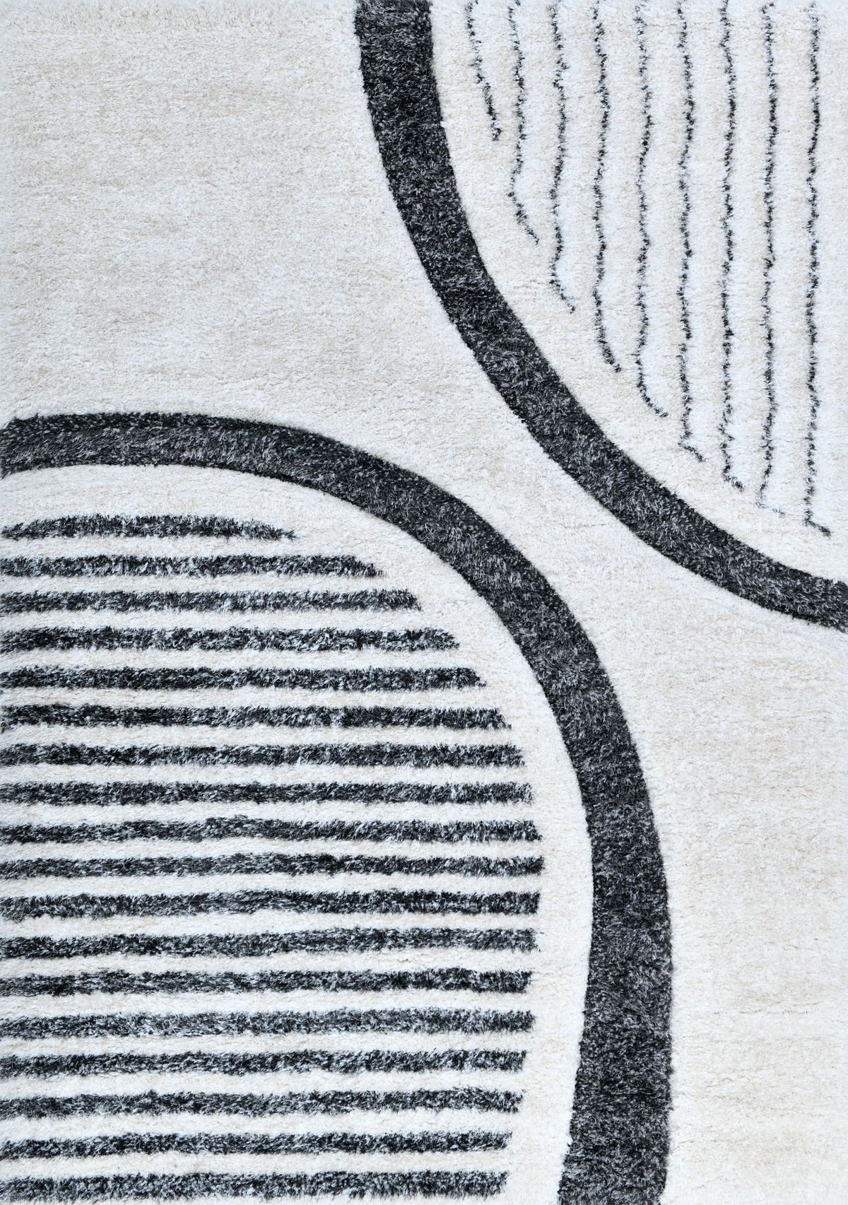 Puffy Style P960A Beige Anthracite modern rug - Australian Rugs