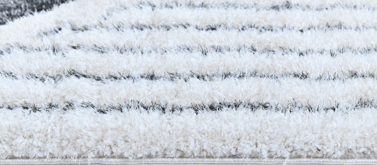Puffy Style P960A Beige Anthracite modern rug - Australian Rugs
