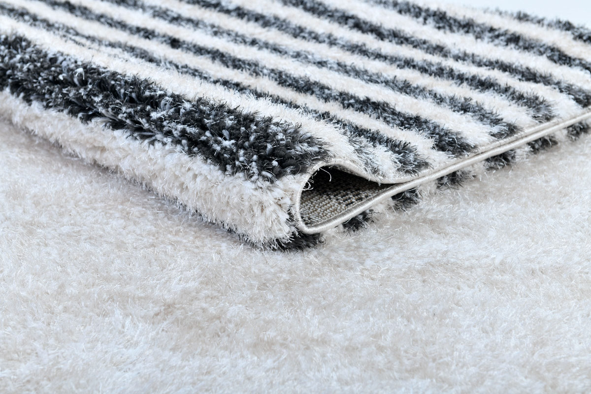 Puffy Style P960A Beige Anthracite modern rug - Australian Rugs
