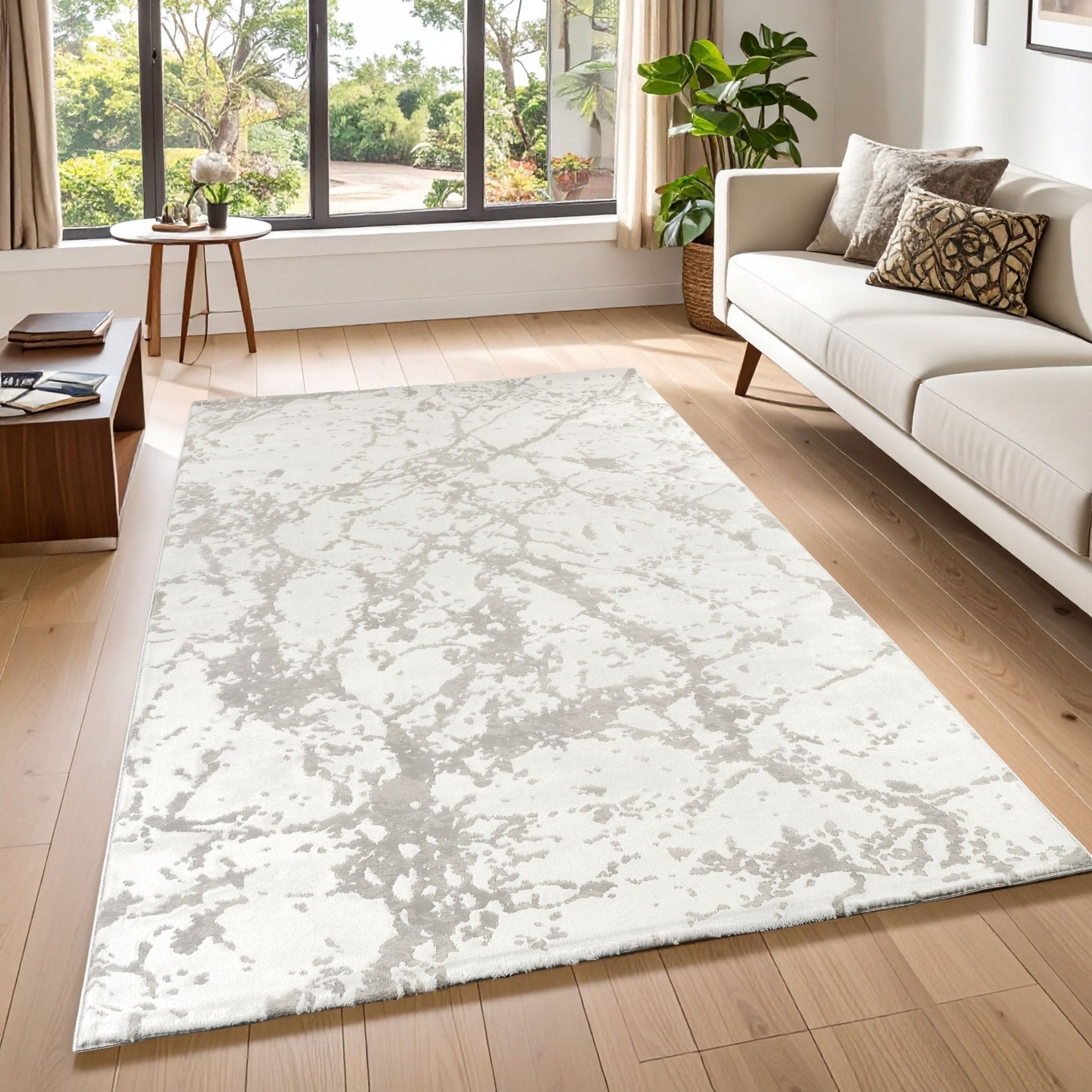 Anemon F030B Modern Area Rug Cream - detail view 1 - Australian Rugs