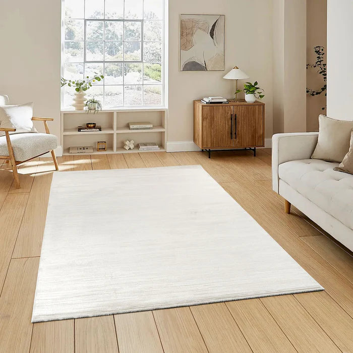 Anemon F043A Modern Area Rug in Cream - full rug view - Australian Rugs