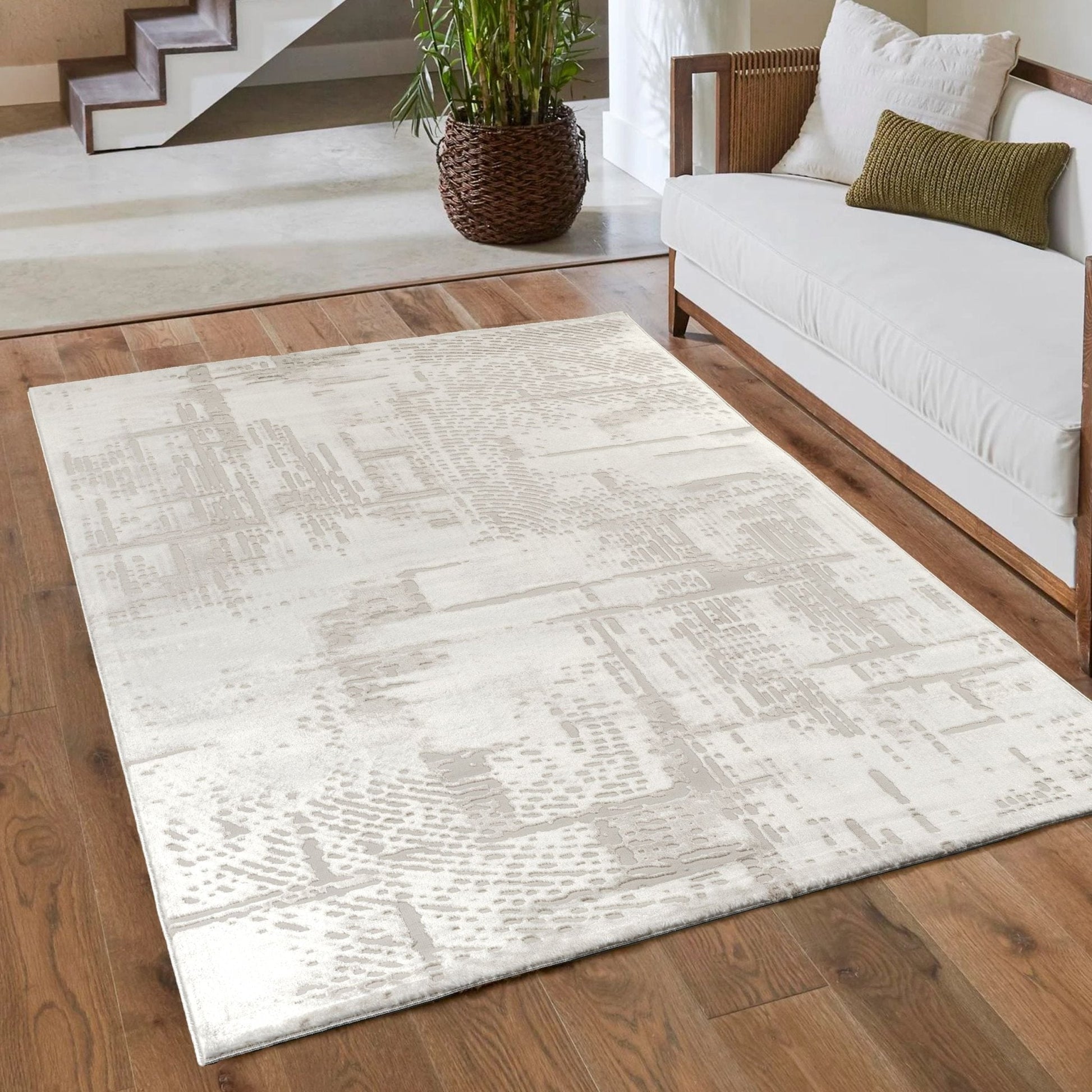 Anemon T072A Modern Area Rug Cream L.Beige - detail view 1 - Australian Rugs