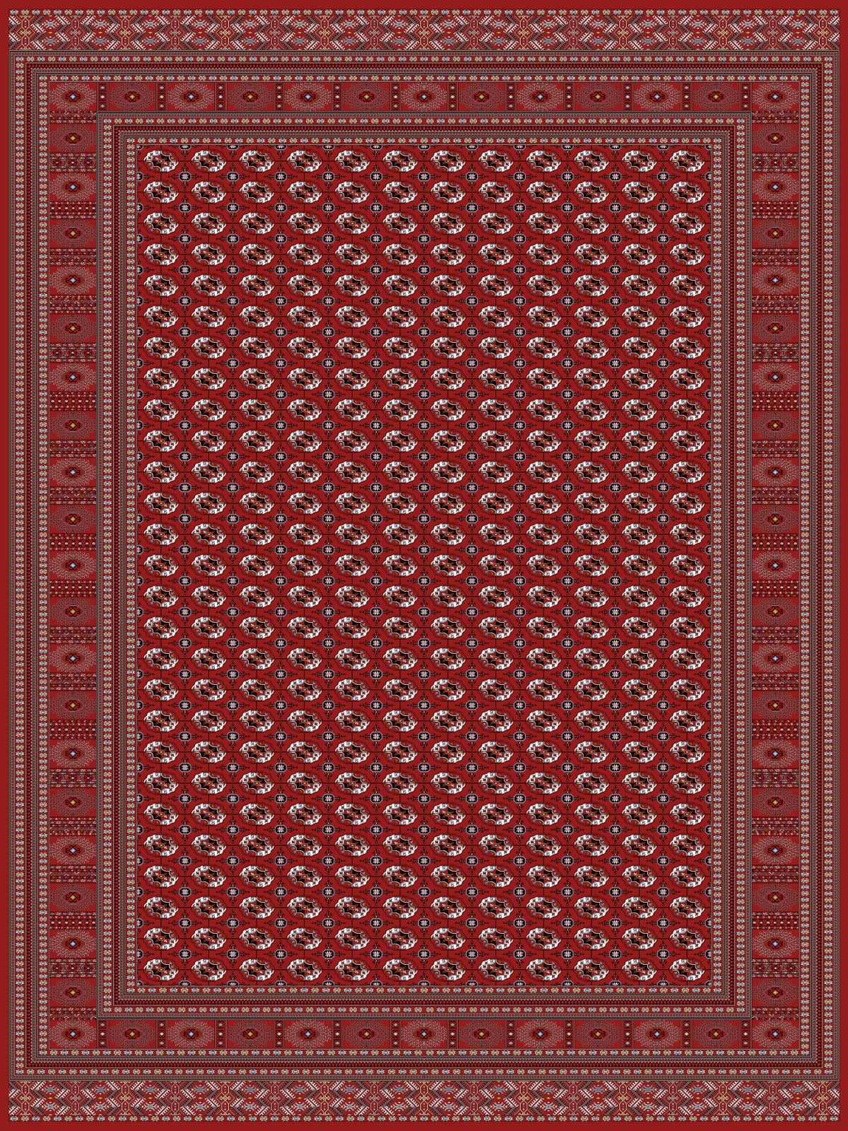 Negin Taban 12056 red traditional Persian rug - full view, Australian Rugs