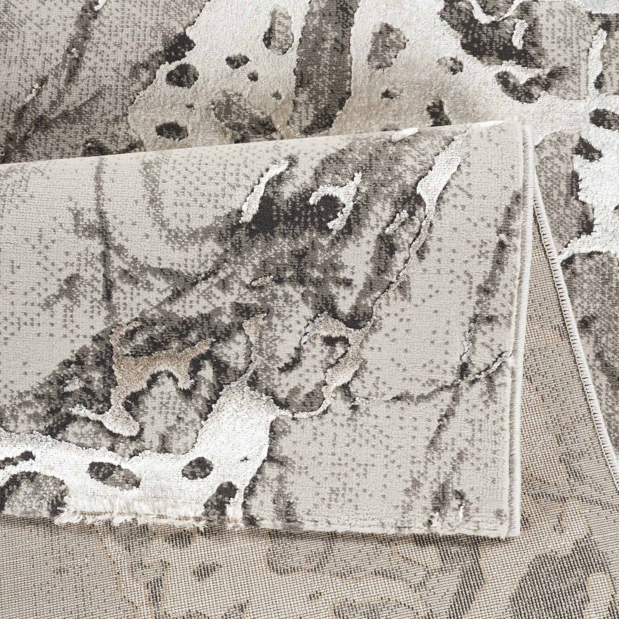 Elmas T502A Modern Area Rug L.Grey V.Beige - detail view 2 - Australian Rugs