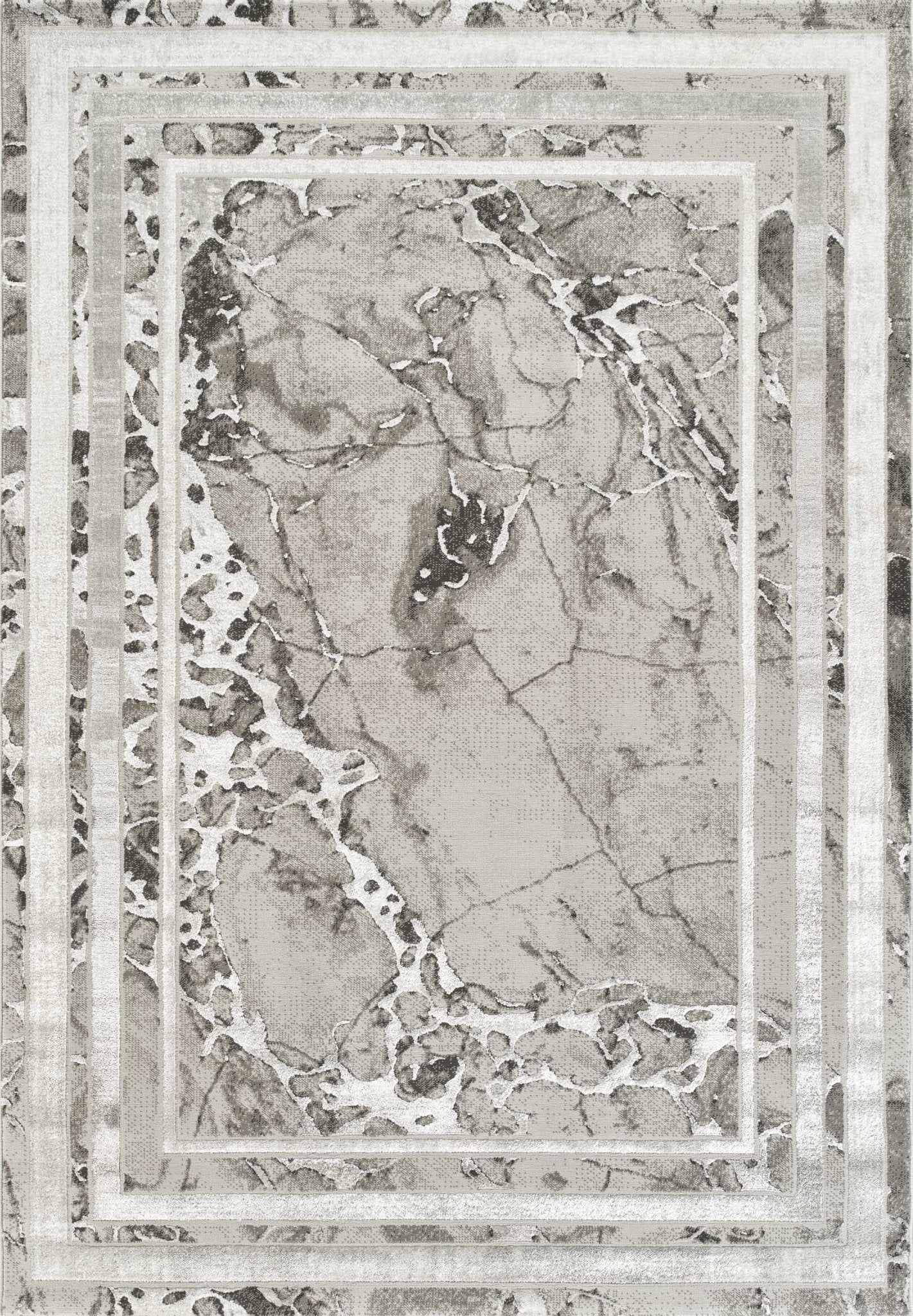 Elmas T502B Modern Area Rug L.Grey White - Australian Rugs
