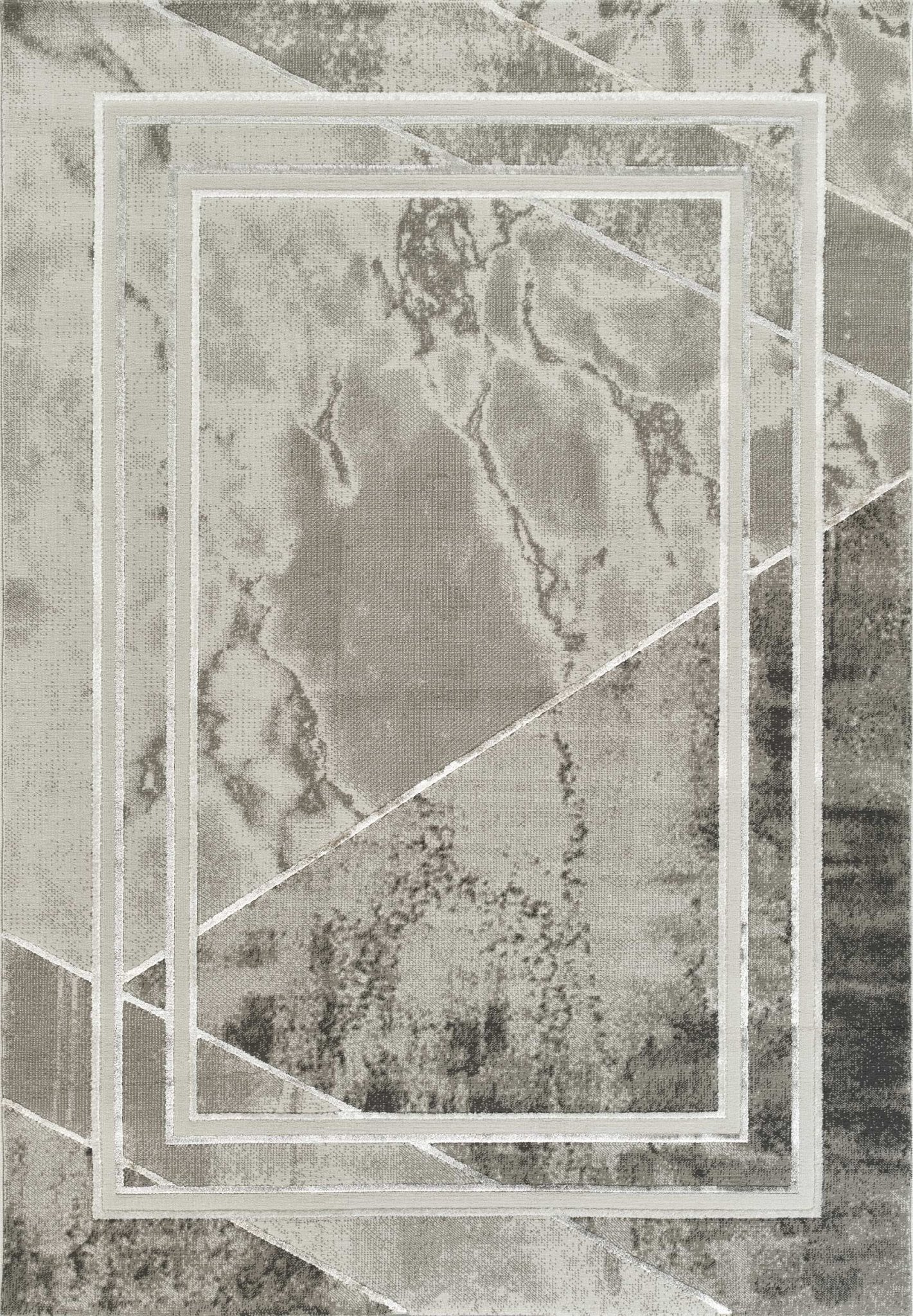 Elmas T510A Modern Area Rug L.Grey White - Australian Rugs