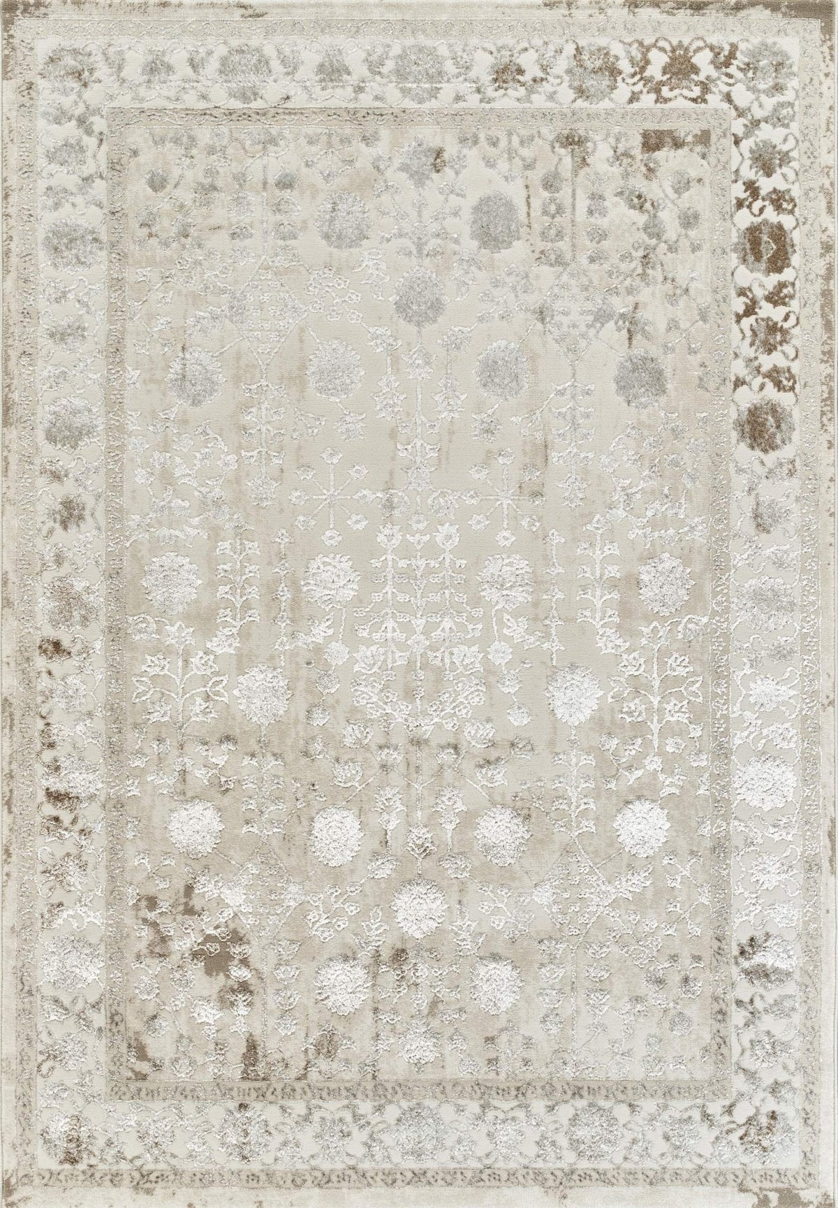 Elmas T531A Modern Area Rug White V. White – Australian Rugs