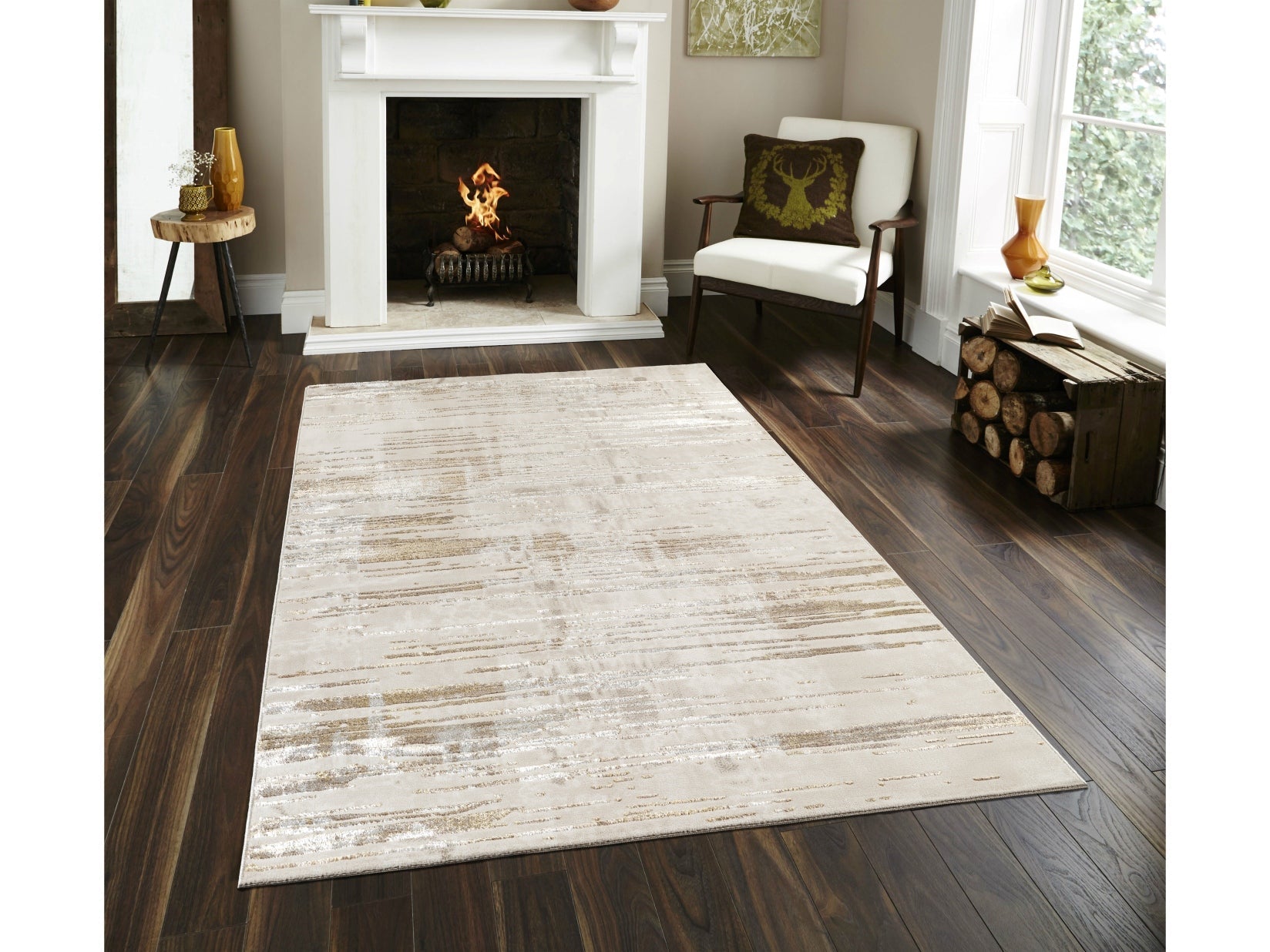 Elmas T534A Modern Area Rug Beige V.Beige - detail view 1 - Australian Rugs