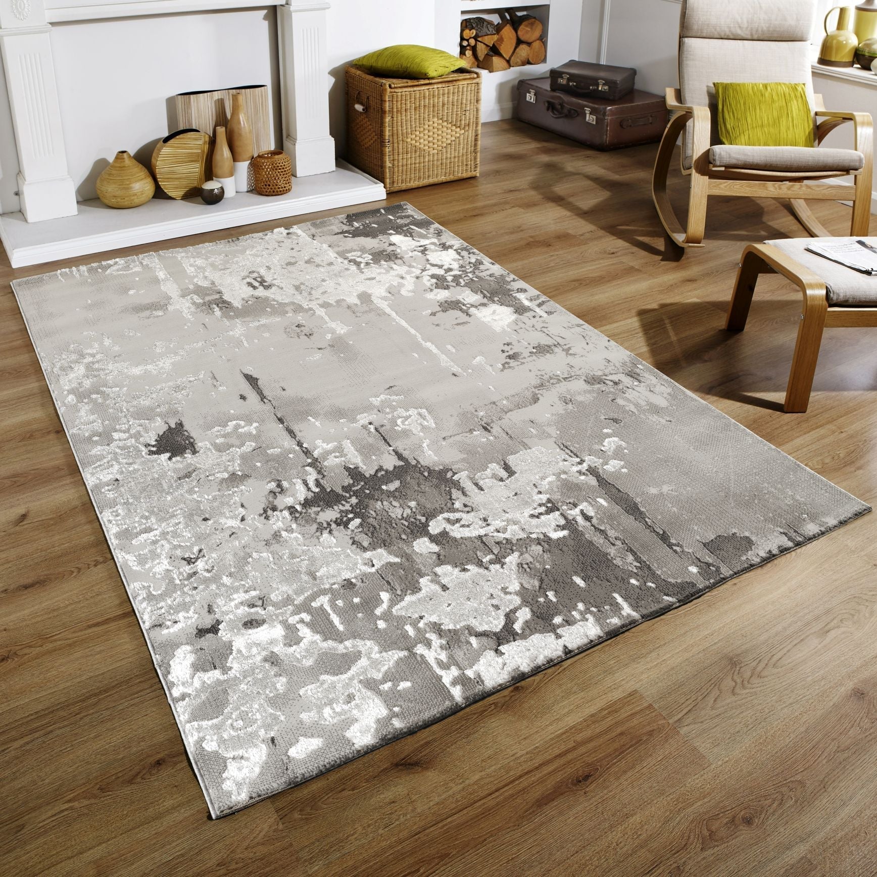 Elmas T540A Modern Area Rug L.Grey V.Grey - detail view 1 - Australian Rugs
