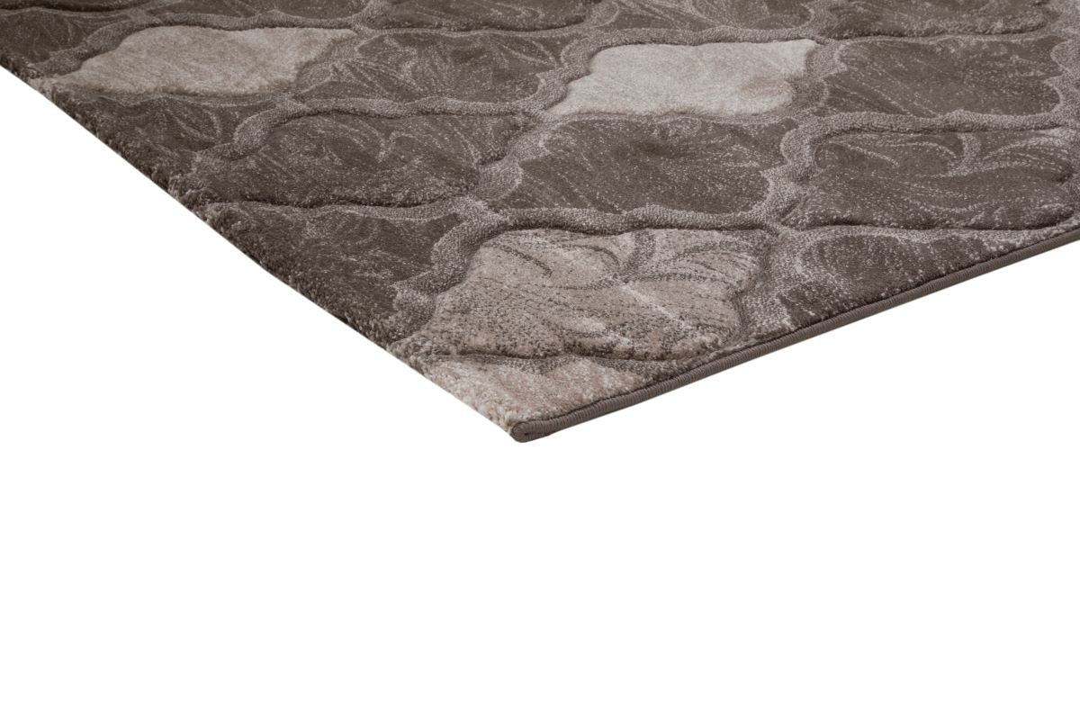 Australian Rugs - Faery 10140 N.Brown Dark Beige Modern Area Rug close up texture
