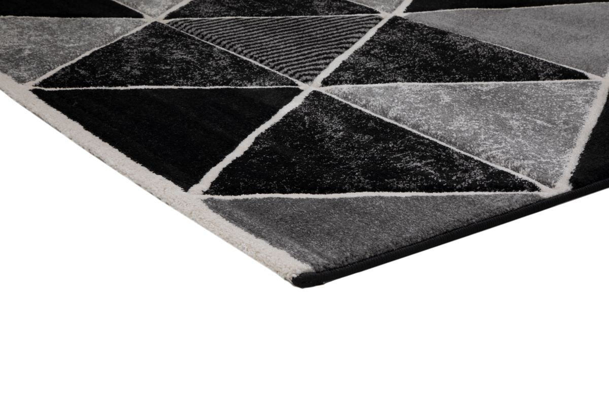 Australian Rugs - Faery E5113 Black Dark Grey Modern Area Rug close up texture