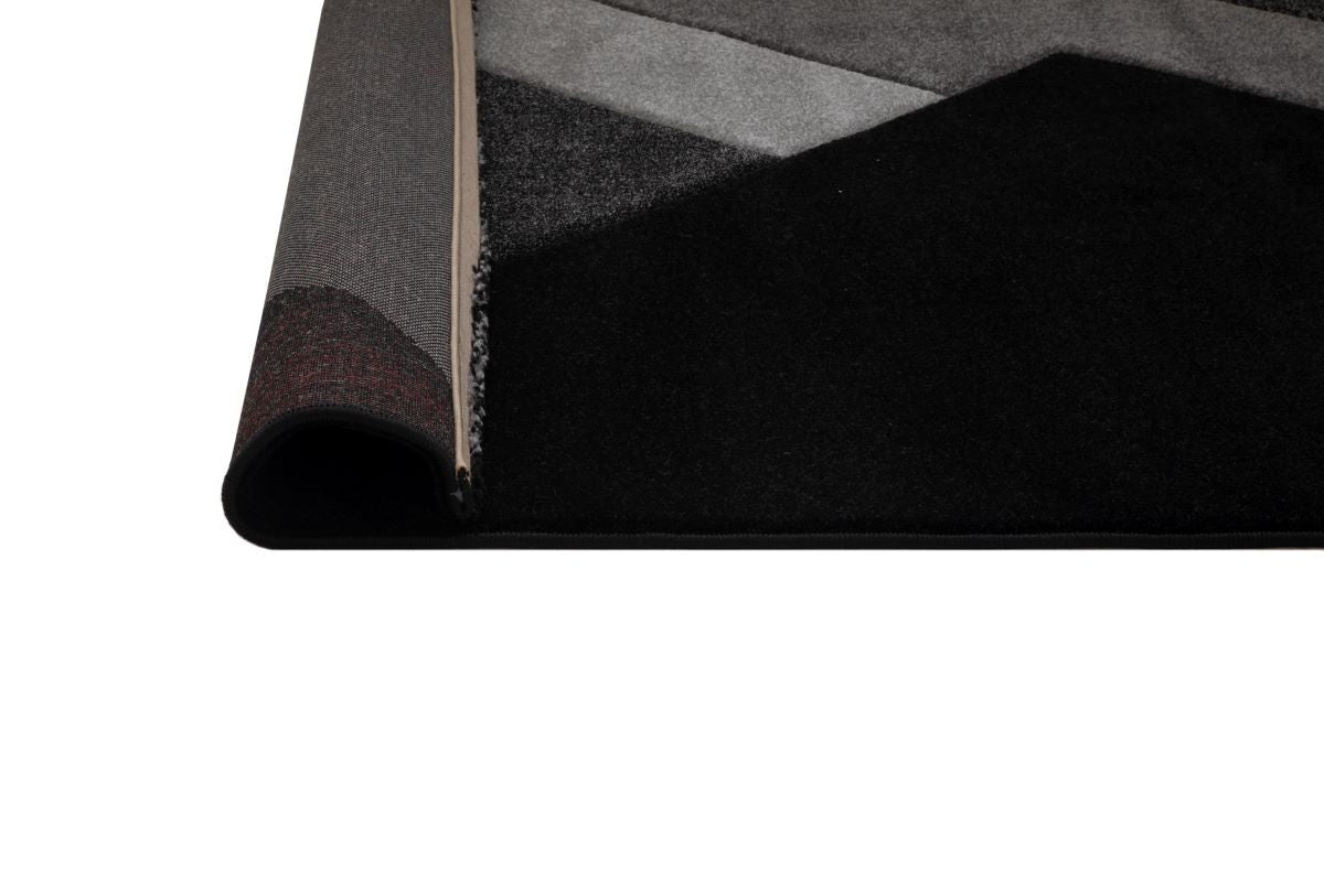Australian Rugs - Faery FE394 Black Dark Grey Modern Rug detail