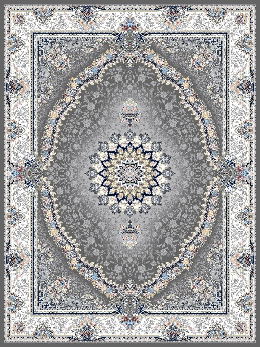 Kamand Traditional Persian Area Rug Smoky - Australian Rugs