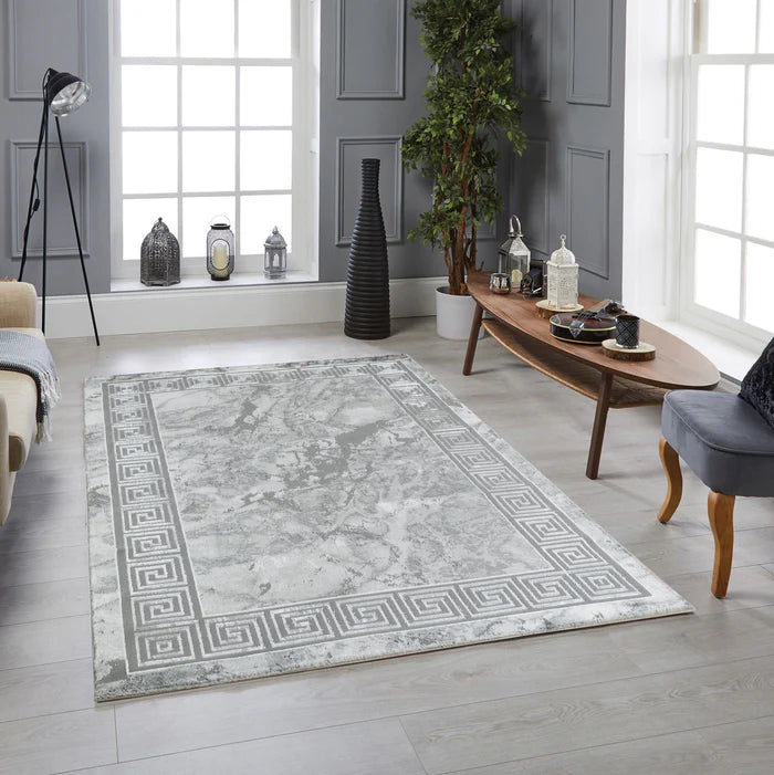 Marmaris D380A Modern Area Rug D.Grey V.Grey