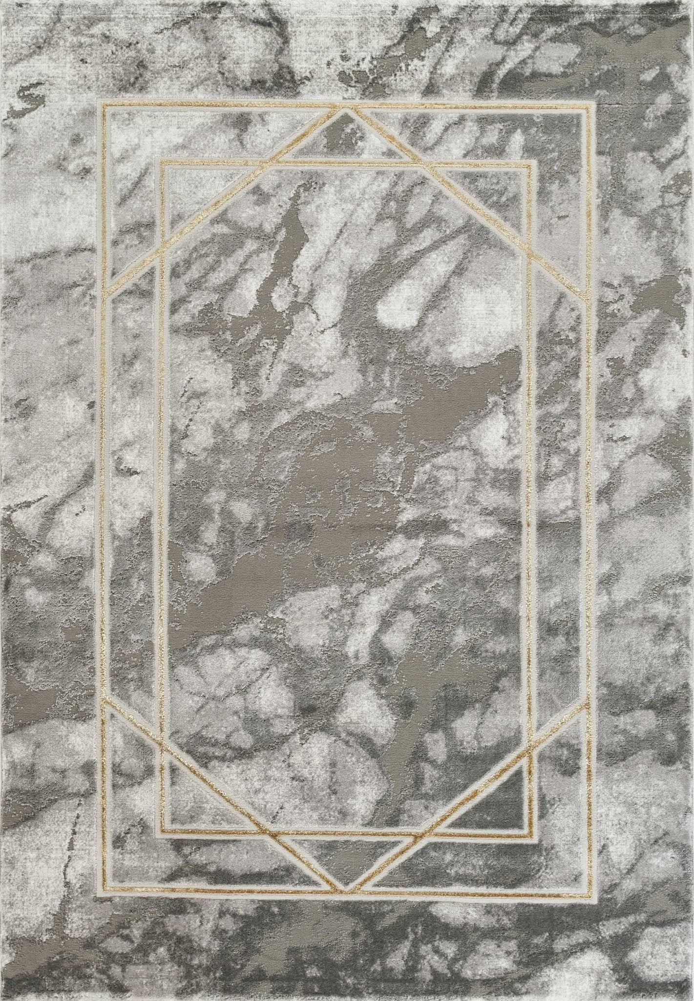 Marmaris D387A Modern Area Rug L.Grey V.Gold - Australian Rugs