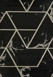 Marmaris D461B Modern Area Rug Black V.Gold - Australian Rugs