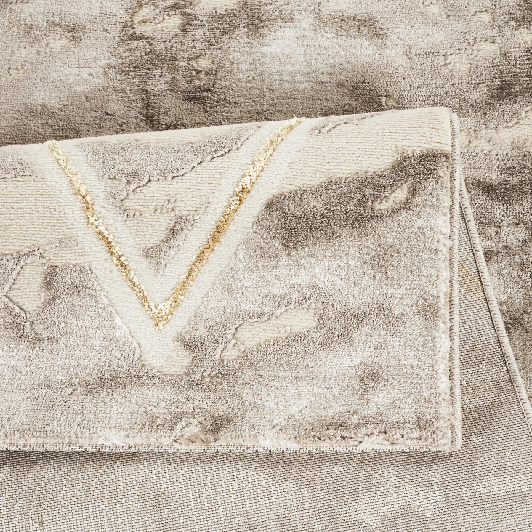 Marmaris D633A Modern Area Rug Beige V.Gold - detail view 2 - Australian Rugs