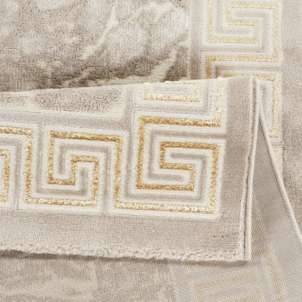 Marmaris D634A Modern Area Rug Cream V.Gold - detail view 2 - Australian Rugs