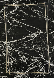 Marmaris E528A Modern Area Rug Black V.Gold