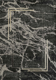 Marmaris E529D Modern Area Rug Black V.Gold