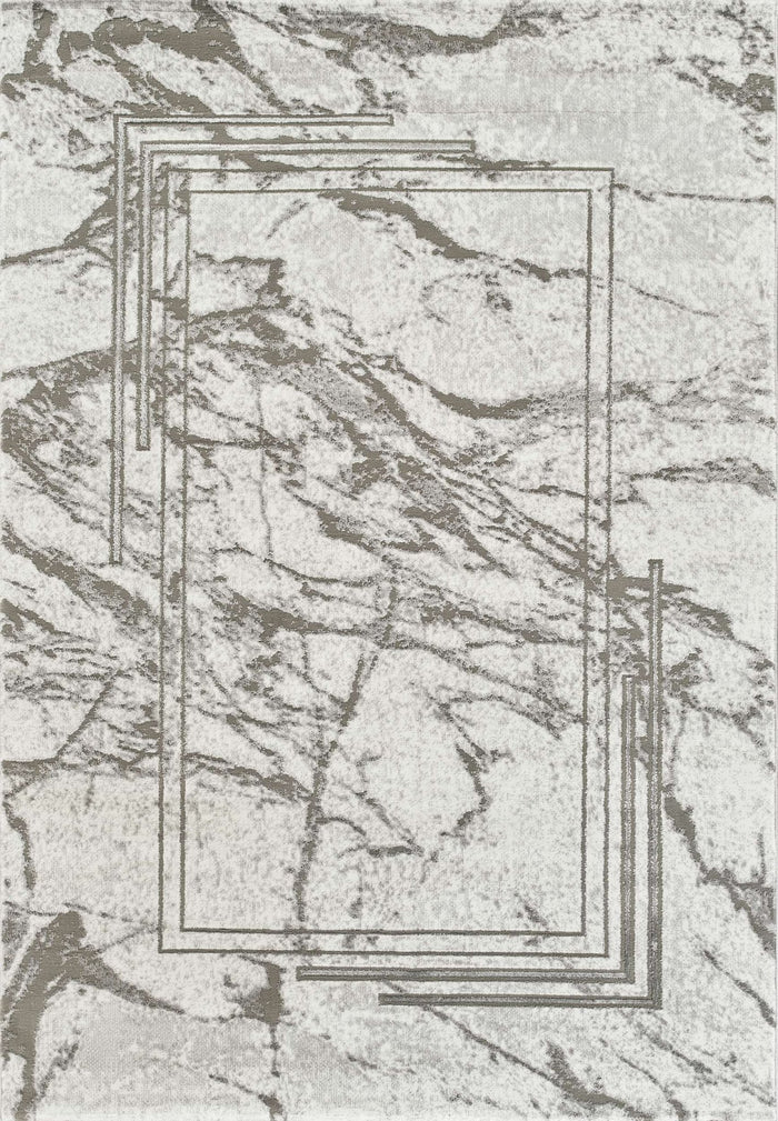 Marmaris E529D modern area rug in white and grey - full rug view, Australian Rugs