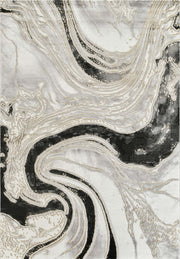 Marmaris T034A Modern Area Rug White L.Grey - Australian Rugs
