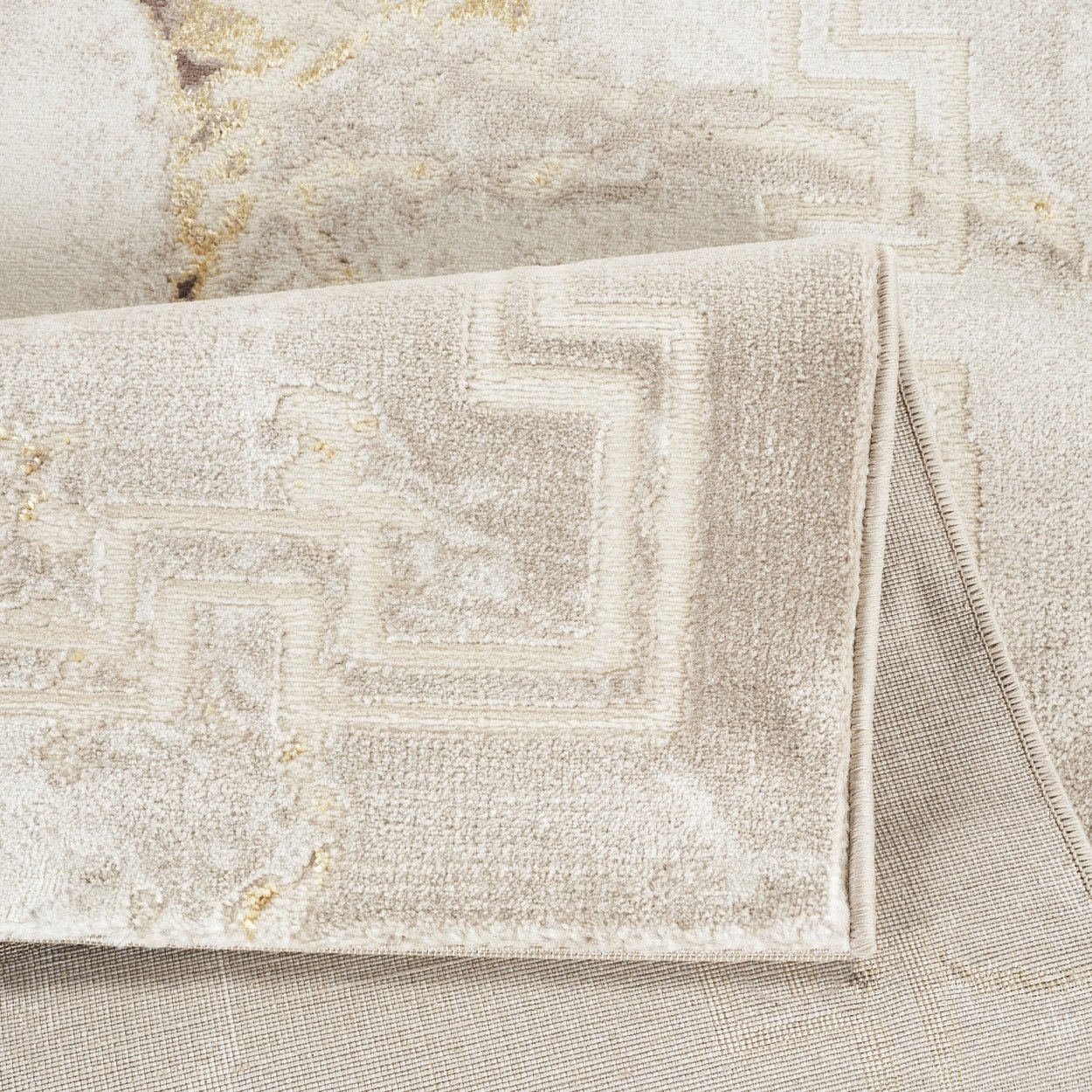 Marmaris T038A Modern Area Rug Cream Beige - detail view 2 - Australian Rugs