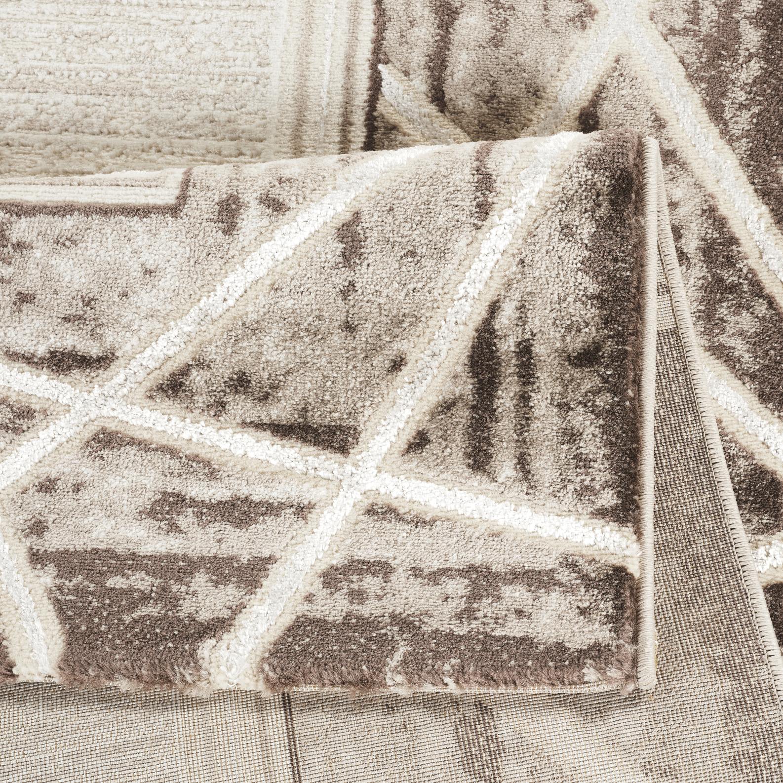 Marmaris T046A Modern Area Rug Beige Cream - detail view 2 - Australian Rugs