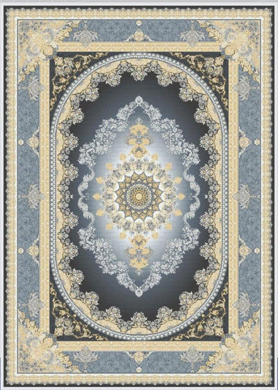 Mashad 723502 Traditional Persian Area Rug Coal
