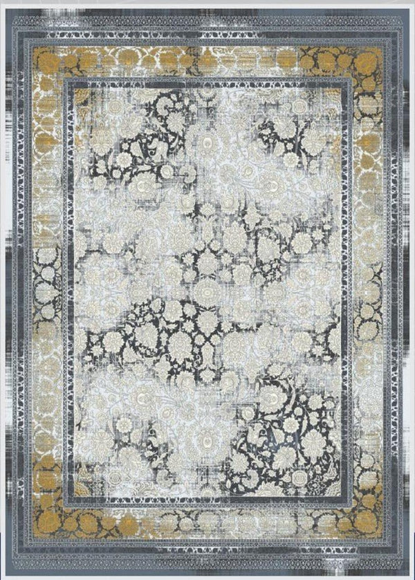 Mashad 723510 Grey Traditional Persian-Style Area Rug & Hallway Runner – Machine-Made, Turkey
