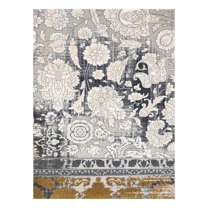Mashad 723510 Grey Traditional Persian-Style Area Rug & Hallway Runner – Machine-Made, Turkey