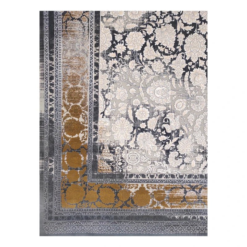 Mashad 723510 Grey Traditional Persian-Style Area Rug & Hallway Runner – Machine-Made, Turkey