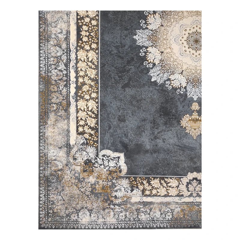 Mashad 723512 Grey Traditional Persian-Style Area Rug & Hallway Runner – Machine-Made, Turkey