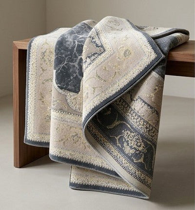 Nasim Smoky Traditional Persian Area Rug - weave texture detail