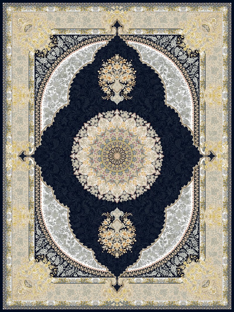 Negar Navy Traditional Persian Area Rug - Australian Rugs