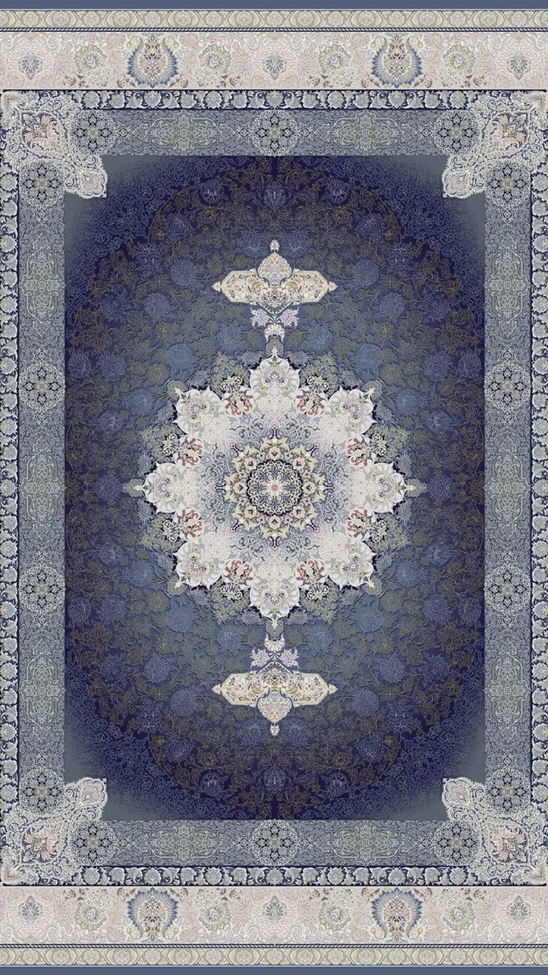 Load video: Delroba Traditional Persian Area Rug Blue