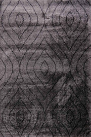 Puffy Style P311E Anthracite / Black Modern Shaggy Area Rug - full rug view - Australian Rugs