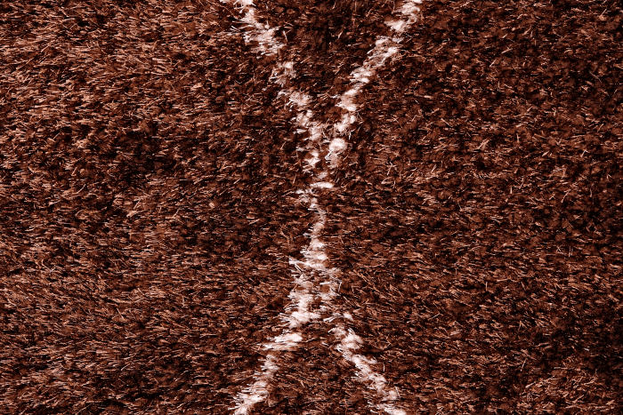 Puffy Style P313A Brown / Vizon Modern Shaggy Area Rug